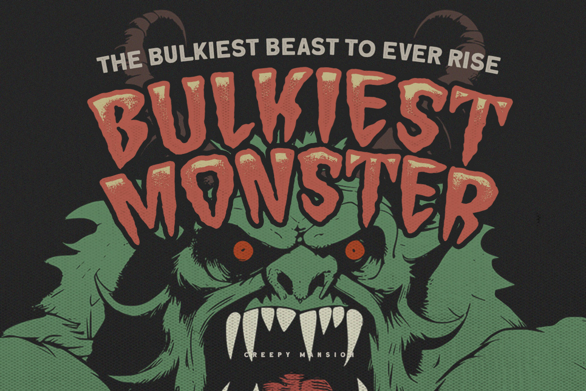 Creepy Mansion Horror Typeface, a Handwritten Font by Letterhend Studio (Photo 2 of 9)