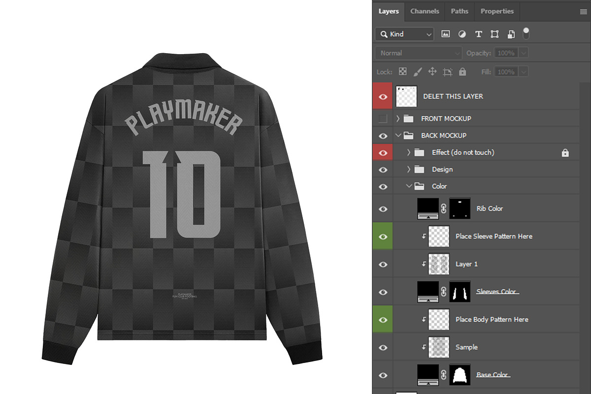 Long Sleeve Football Jersey Mockup, a Shirt Mockup by Irhasalfahad (Photo 5 of 7)