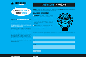 Save The Date HTML5 Event Landing