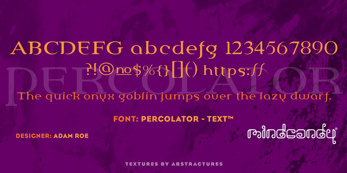 Percolator™, a Font by MINDCANDY (Photo 3 of 4)