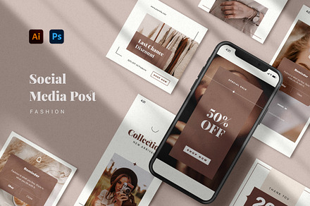 Fashion Social Media Set + Bonus, a Social Media Template by onedsgn