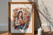 Cozy Reading Watercolor Clipart, an Illustration by Jalina Clipart Studio (Thumbnail 8 of 8)