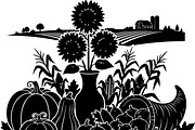 Thanksgiving Harvest Silhouette, an Illustration by Creativeshirt (Thumbnail 43 of 51)
