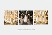 Christmas Wine Bottle Mockups Set, a Product Mockup by Mint Air Studio (Thumbnail 7 of 9)
