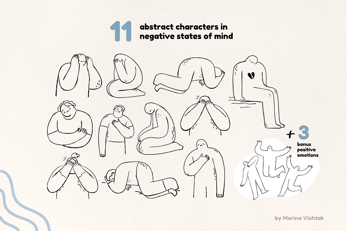 Mental Health Abstract Line Clipart, a Healthcare Illustration by Heartwarming Art (Photo 6 of 10)