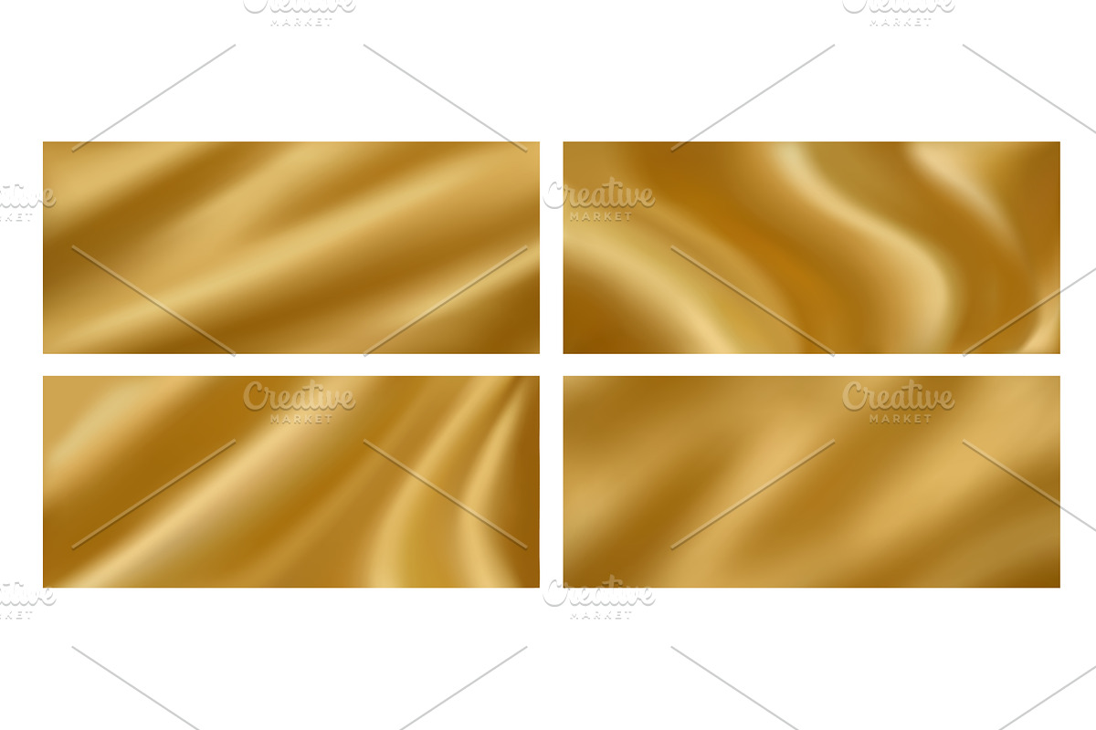 Gold silk background. Abstract wave, a Texture Illustration by winwin.art