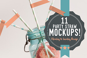 11 Cute Straw Flag Mockups
