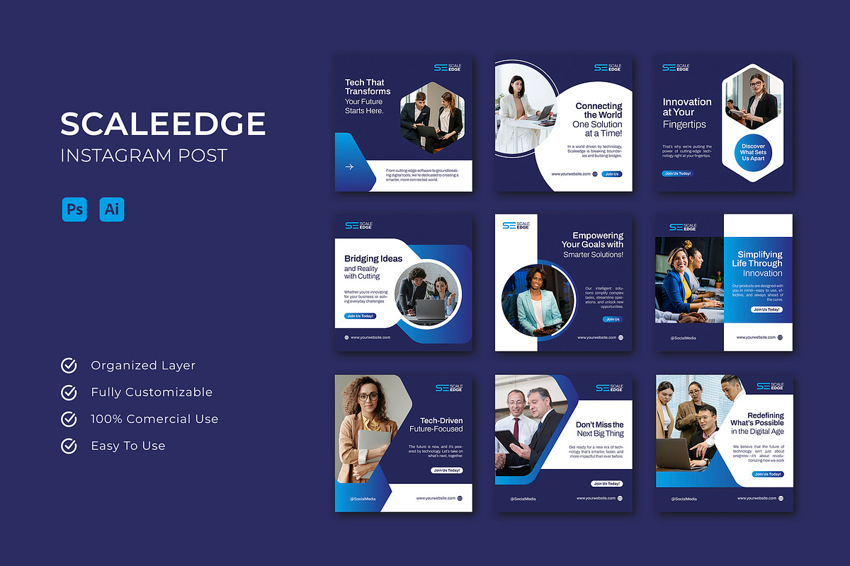 Scaleedge - Instagram Post, a Social Media Template by Esensifiksi.studio (Photo 1 of 3)