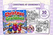 Christmas at Grandma’s Coloring Book, a Seasonal Illustration by HueNestify (Thumbnail 1 of 4)