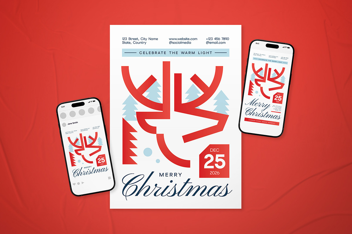 Merry Christmas Event Flyer Set, a Flyer Template by The Good Store (Photo 1 of 2)