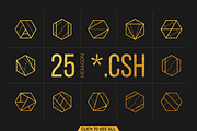 25 Linear Geometric Shapes. Part I, a Shape Add-On by le-genda (Thumbnail 2 of 4)