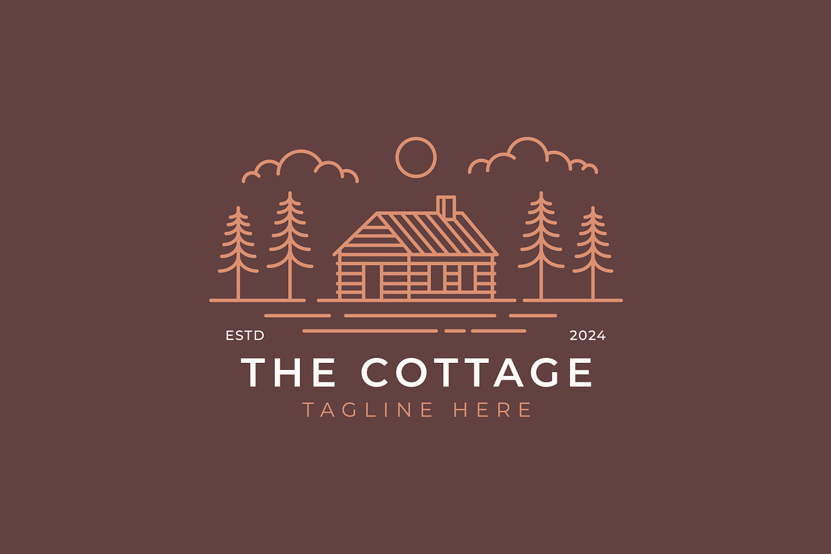 Cottage Logo Hut Forest Wood House, a Branding & Logo Template by Signatoro (Photo 1 of 2)