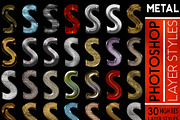 Metal Layer Styles For Photoshop, a Layer Style Add-On by Posh Papers & Patterns (Thumbnail 1 of 6)