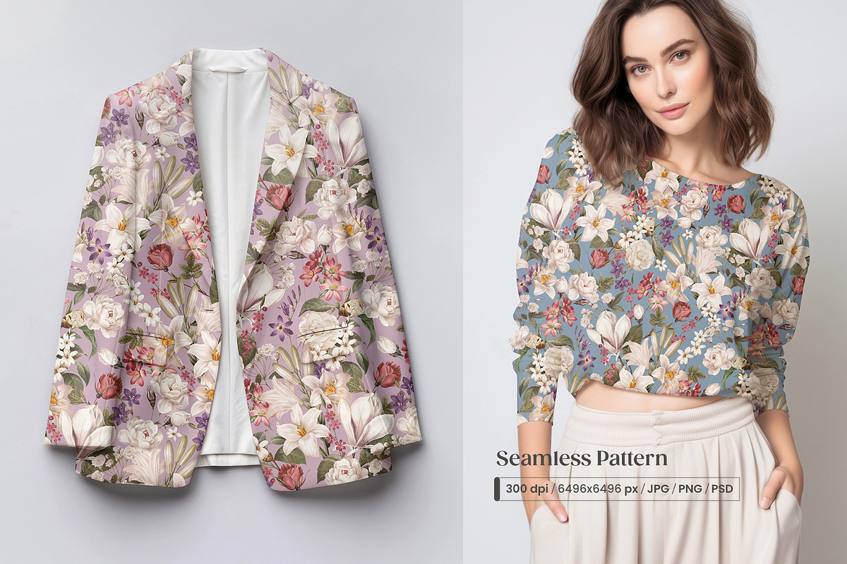Petal Whisper Romantic Pattern, a Pattern Graphic by Yello_illustration (Photo 13 of 16)