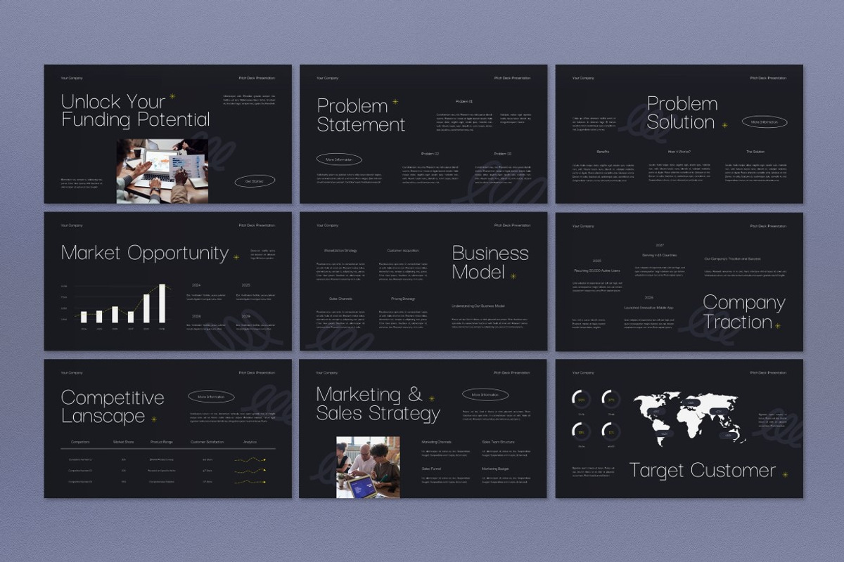 Gray Yellow Pitch Deck Keynote, a Presentation Template by graphicook (Photo 4 of 8)