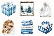Frosty Christmas Clipart, an Illustration by OK Design (Thumbnail 4 of 5)