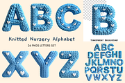 Knitted Nursery Alphabet Blue Knit, an Object Graphic by SindyPrintDesign (Thumbnail 1 of 4)