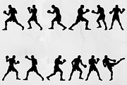 Kickboxing Silhouette SVG, a Sport Illustration by newminddesign (Thumbnail 1 of 3)