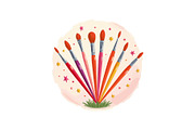 Art Brushes, Books, and School Time, an Object Graphic by Gfx_Store (Thumbnail 11 of 13)