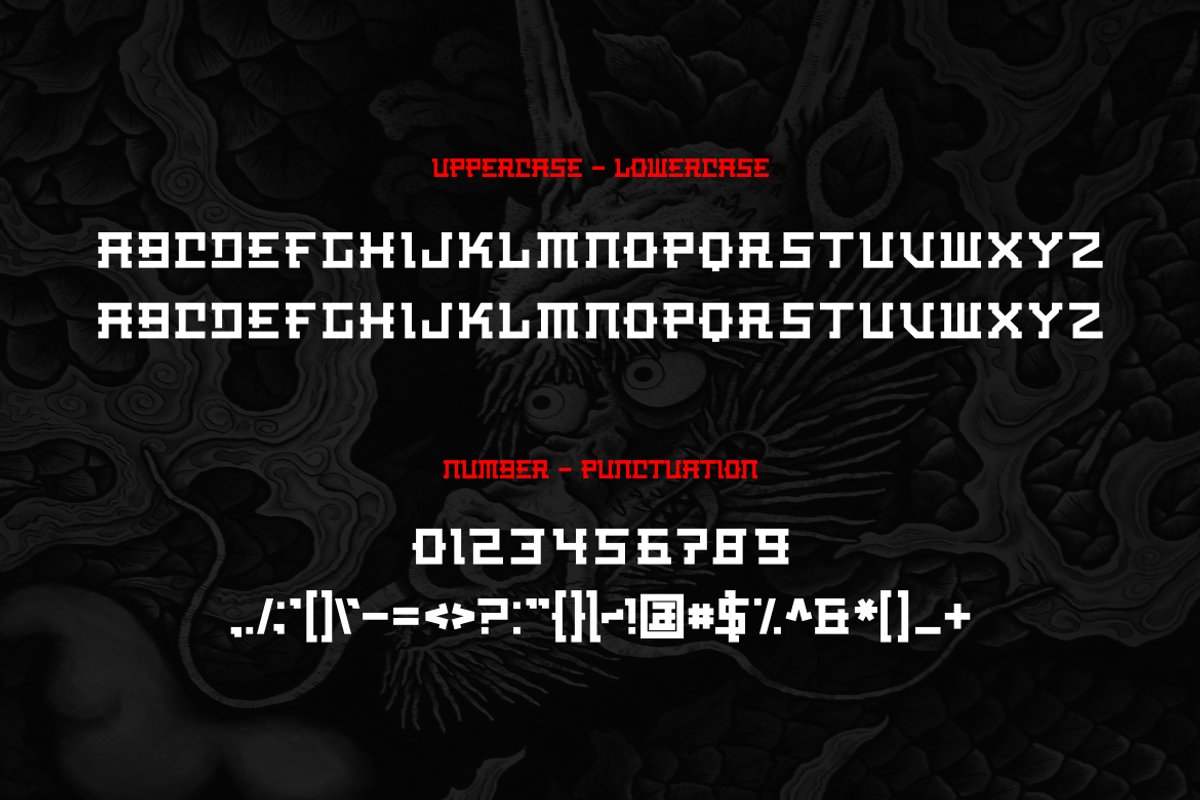 Chinese Boxs - Font, a Serif Font by artchiles_design (Photo 4 of 5)