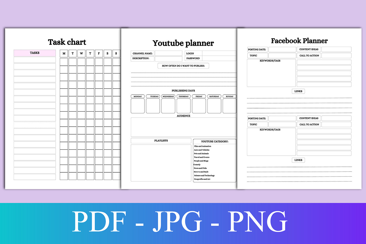 2025 Social Media Planner, a Stationery Template by Designmela01 (Photo 4 of 4)