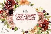 Deep Autumn Watercolor Flowers, an Illustration by Kim Thoa Designs (Thumbnail 4 of 10)