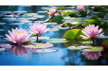 water spring island pond landscape, a Nature Photo by pikepicture