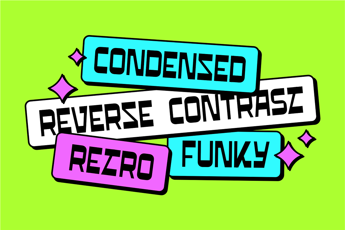 SQUICKY - Retro & Funky Display Font, a Sans Serif Font by Cruizy & Co (Photo 6 of 8)