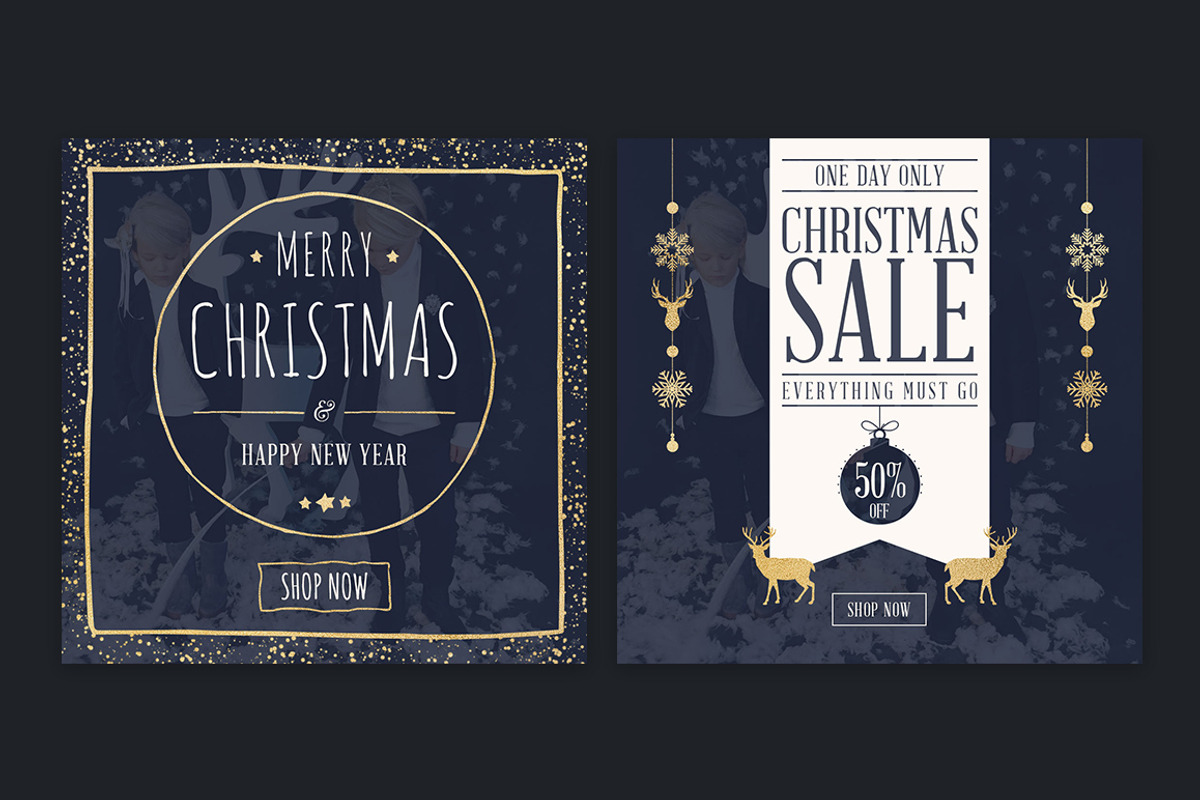 Christmas Social Media Layouts, a Templates & Theme by Medialoot (Photo 2 of 6)