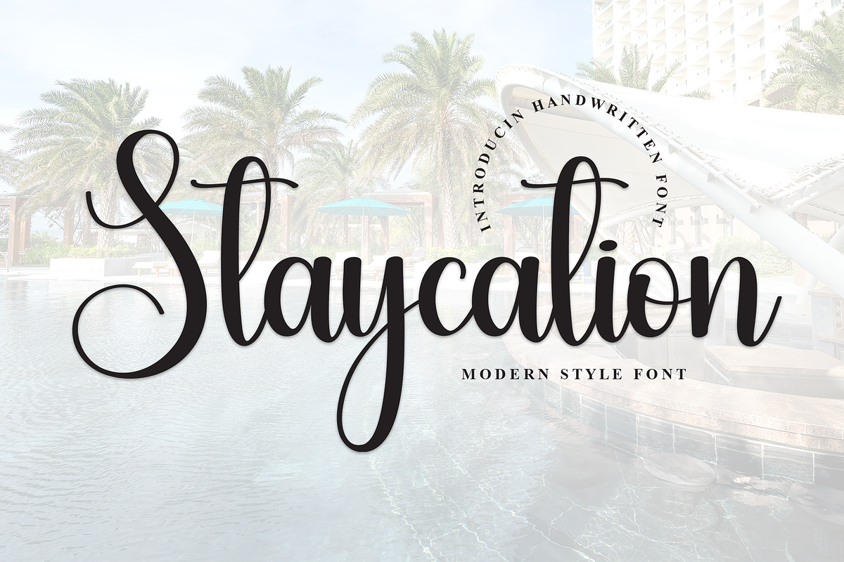 Staycation | Script Font, a Handwritten Font by Scratchones (Photo 1 of 8)