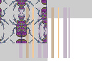 Floral Beetles Blue-Violet Vector, a Pattern Graphic by NayaChu (Thumbnail 6 of 7)