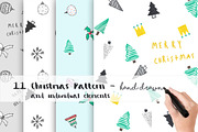 Hand Drawn Christmas Background, an Illustration by MaraquelaStudio (Thumbnail 1 of 7)