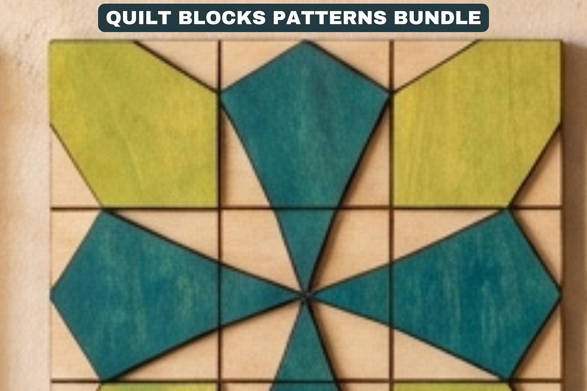 Quilt Block Patterns Modern Mosaic W, a Pattern Graphic by AtacanDigital (Photo 10 of 15)