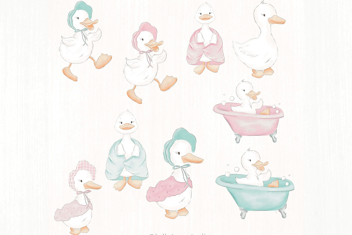 Digital Kit - Bath Time - Ducklings, an Illustration by Lolytop Studio (Photo 2 of 5)