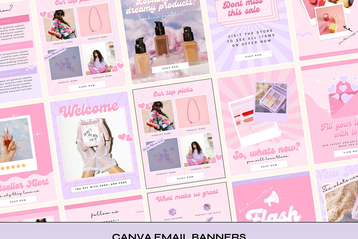 Canva Email Templates, a Marketing Template by The Pixel Palace (Photo 2 of 9)