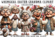 Whimsical Easter Grandma Clipart, an Illustration by OK Design (Thumbnail 1 of 6)