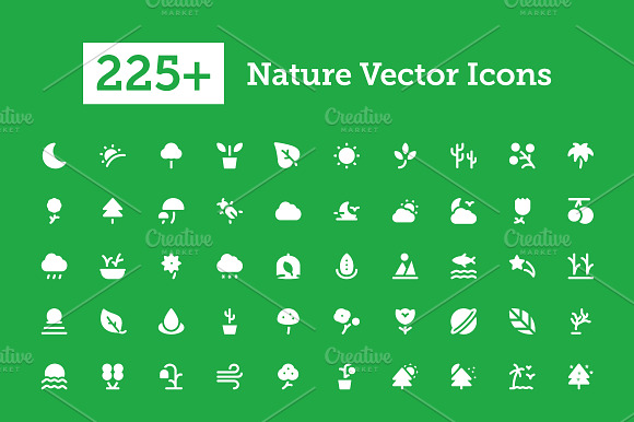 225 Nature Vector Icons