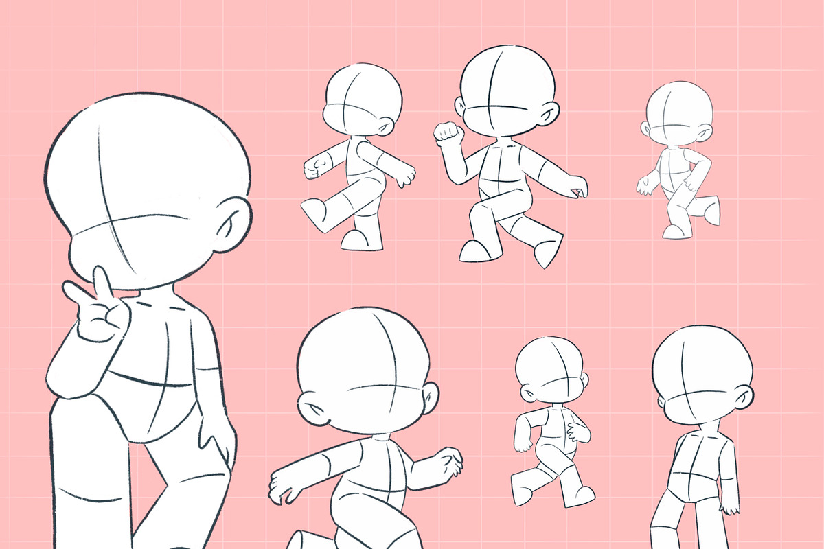 Children’s poses stamp for Procreate, a Brush Add-On by PoPshop (Photo 3 of 5)