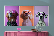 Funky Dogs in Sunglasses Poster Pack, an Illustration by HabitusDesigns (Thumbnail 3 of 9)