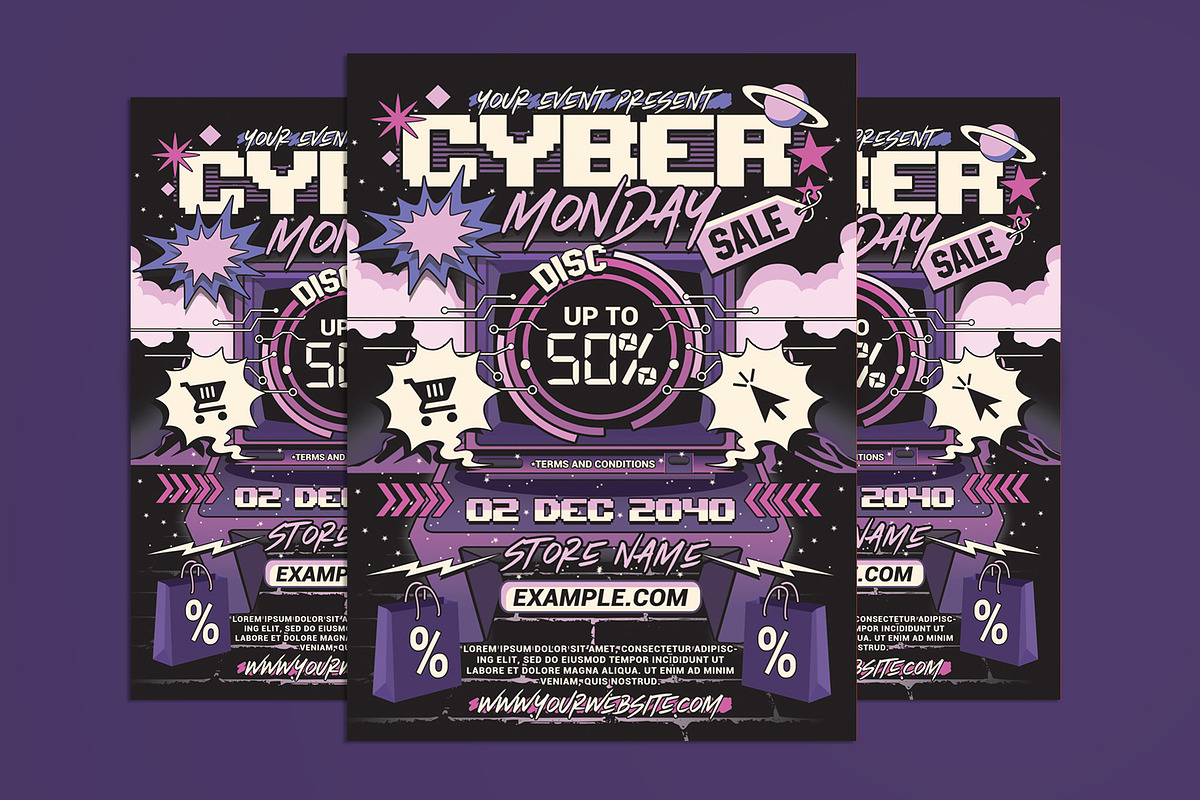 Cyber Monday Sale Flyer, a Flyer Template by Muhamad Iqbal hidayat (Photo 1 of 4)