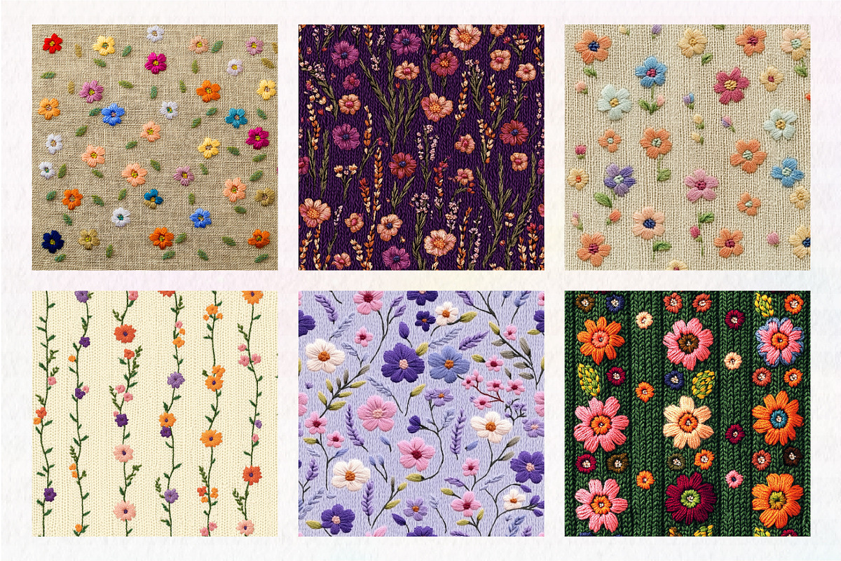 Small Floral Knitted Seamless Patter, a Pattern Graphic by CreationArt (Photo 3 of 5)