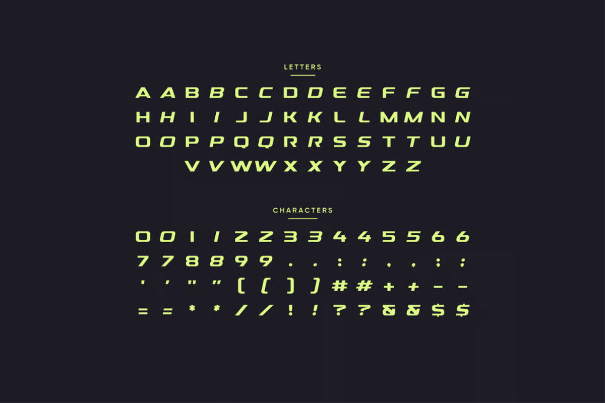 Cornero Fullset - Modern Sport Fonts, a Sans Serif Font by Letterna (Photo 3 of 4)