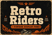 Retro Riders, a Slab Serif Font by Wow Magic (Thumbnail 1 of 6)