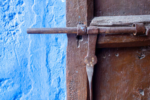 Wooden door close-up view with rusty, an Architecture Photo by GoodGoods