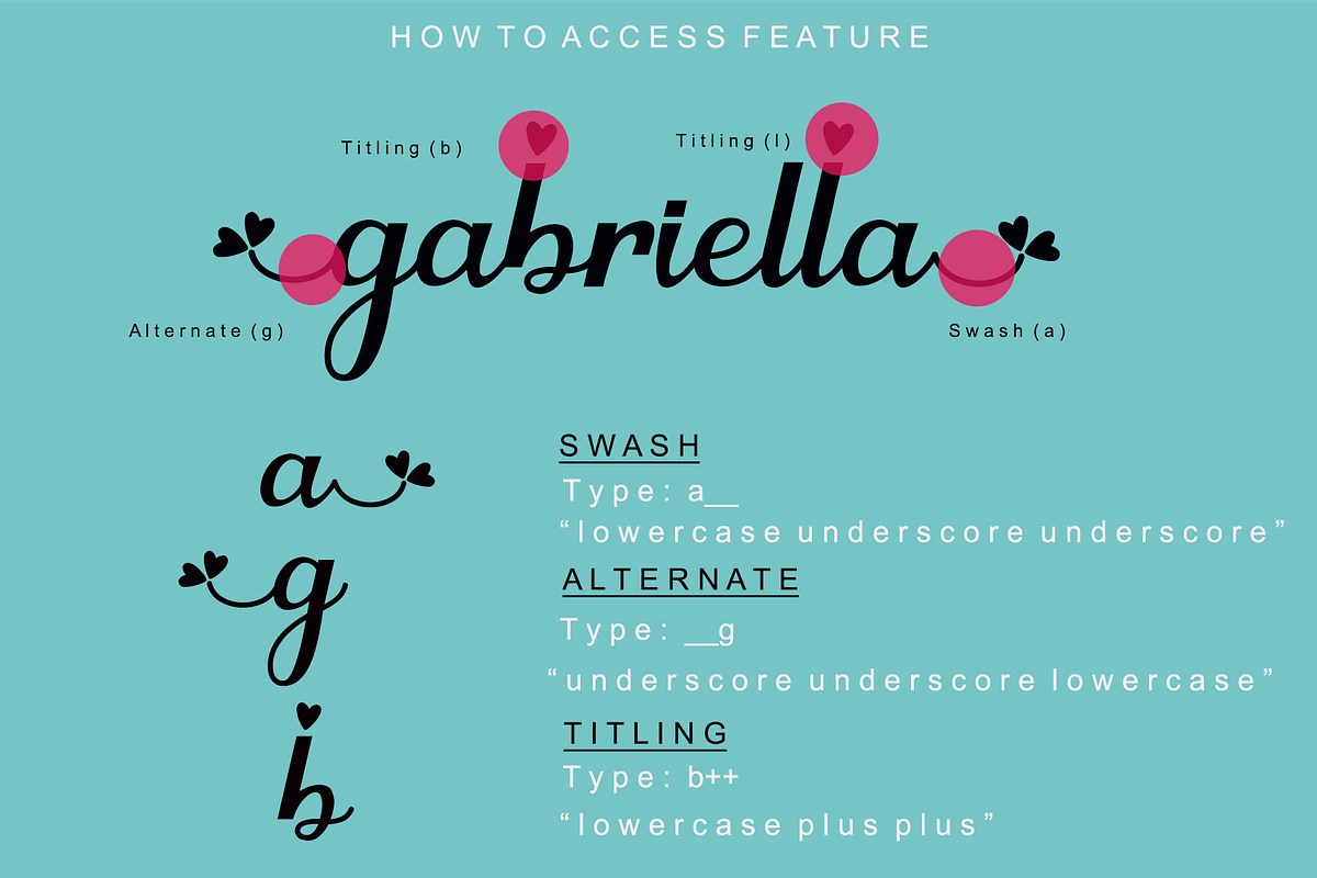 Gabriella, a Script Font by Letterafa Studio (Photo 2 of 8)
