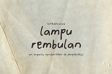 Lampu Rembulan Handwritten Font