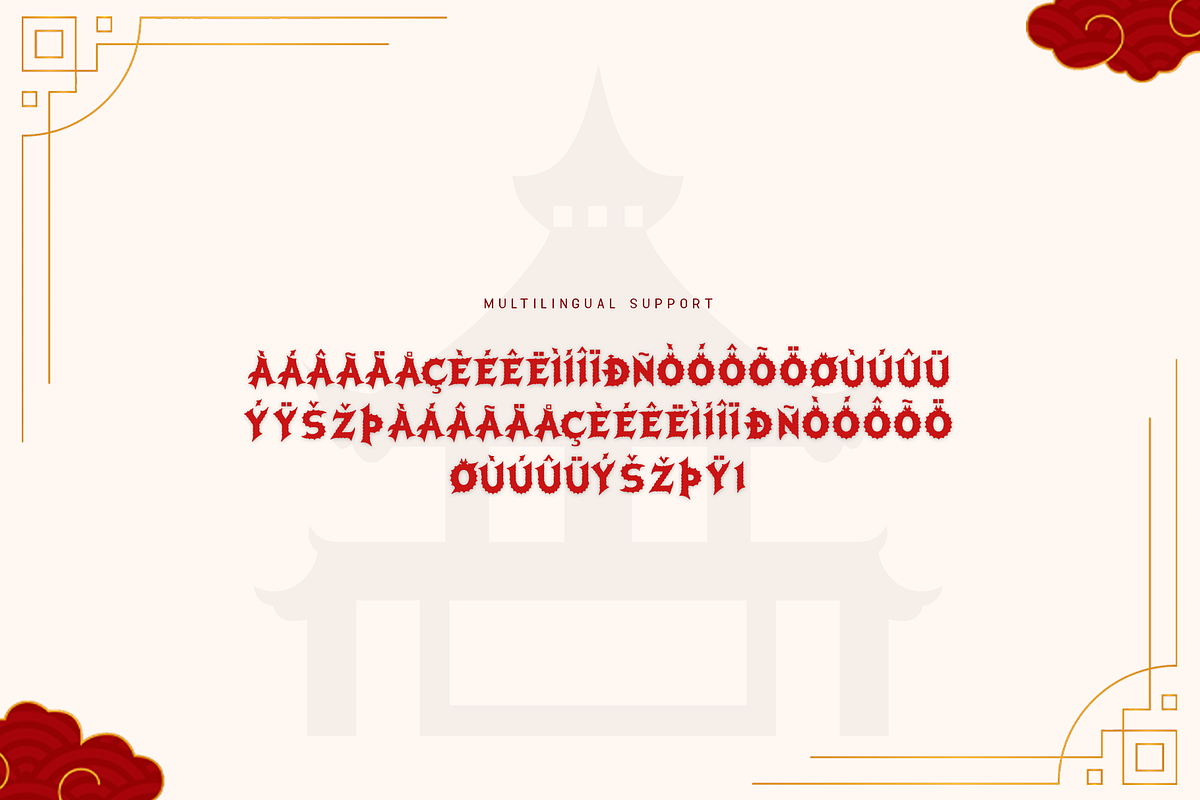 Chinese Celestial-ModernChineseFont, a Serif Font by overlaytemplates (Photo 5 of 5)