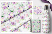 Blushed Lavender Floral Set, an Illustration by Kim Thoa Designs (Thumbnail 7 of 10)