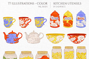 Kitchen Utensils Illustrations, an Object Illustration by GVGraphics (Thumbnail 3 of 8)