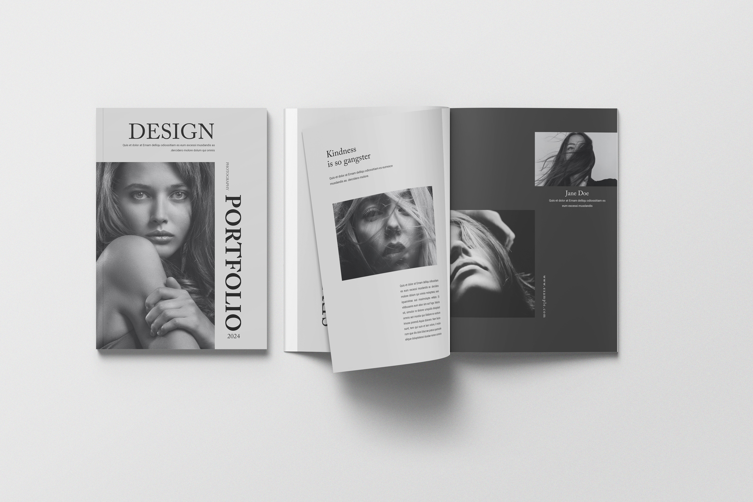 Black Portfolio Template, a Brochure Template by evgenystudio